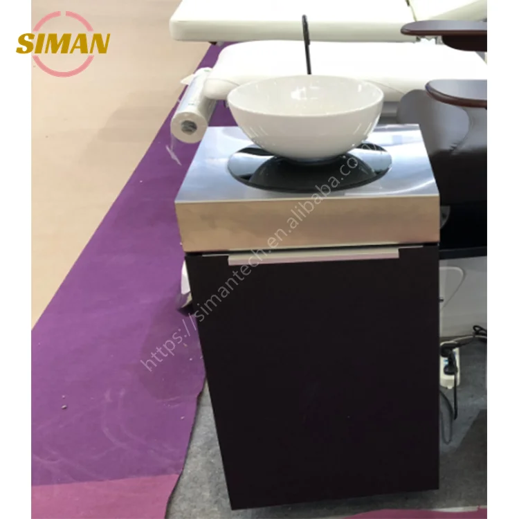 Siman intelligent touch hand washing basin high quality long tap round basin with heating switch black color