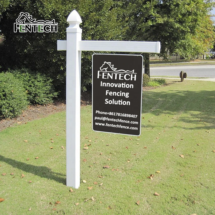 customized high quality cheap pvc sign post with mail fence,real estate agent