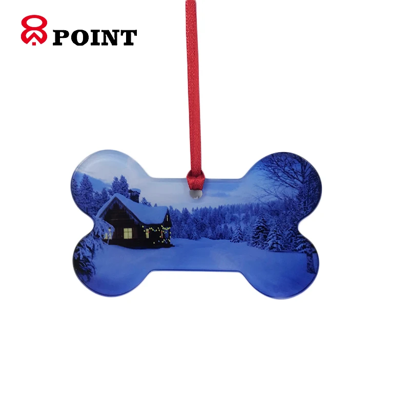 2022 NEW Sublimation Acrylic ornament Blank clear Xmas Decoration Custom printing ornament