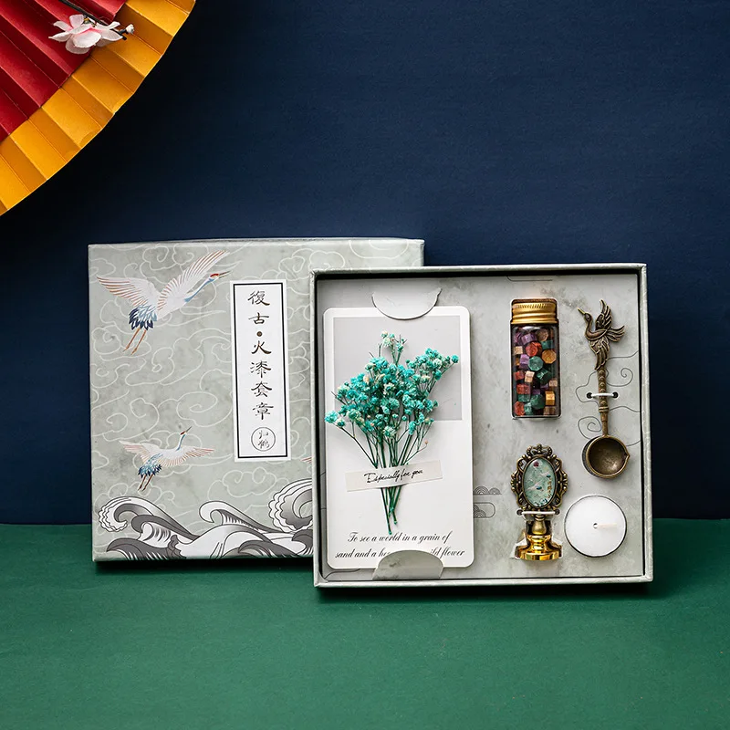 New Retro Customs Wax Seal Stamp Kit for Wedding Invitation