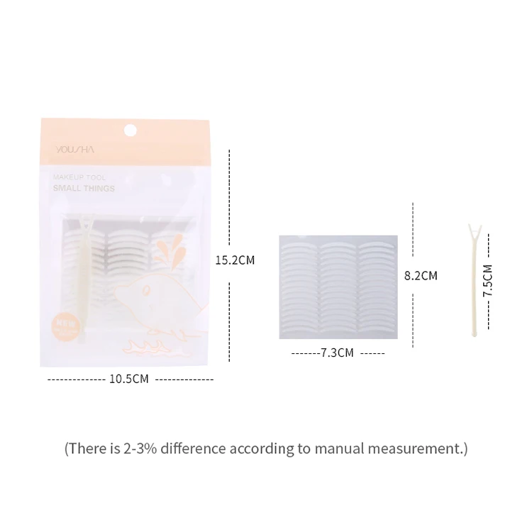 
Yousha 120pair Makeup Tools Different Size Pearly Lustre Invisible Waterproof Double Eyelid Tape Stickers YS051 
