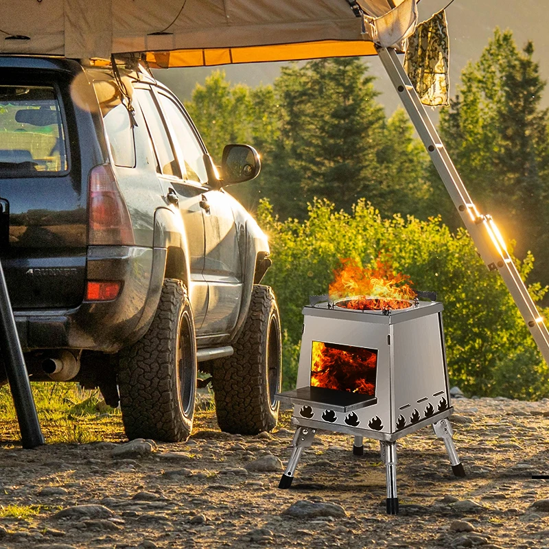 Multi-functional small size Outdoor camp hiking Travel road trip Firewood Stoves