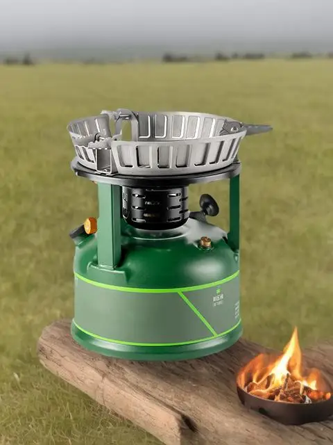 9800W High Power Outdoor Camping Stainless Steel Compact Lightweight Storage Gasoline Stove