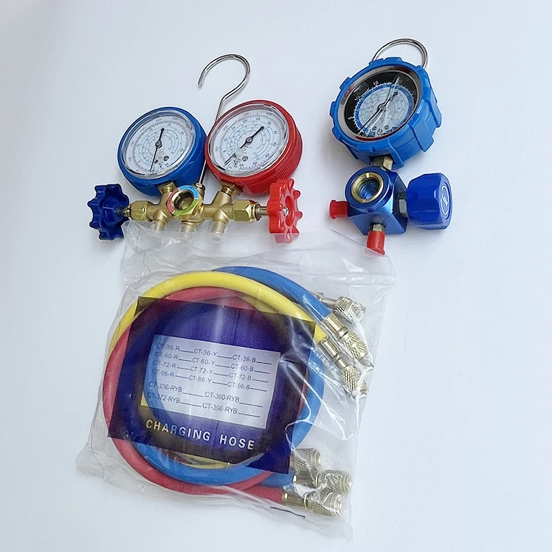 Factory price Refrigeration Hvac AC Air Condition Repairing Manifold Gauges Set for R134A R404 R12 R22