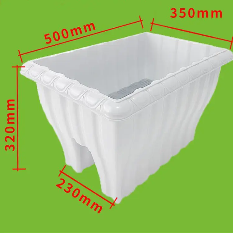 Large Rectangular Resin Plastic Flowerpot Riding Style Balcony Garden Planter For Home Planting Design