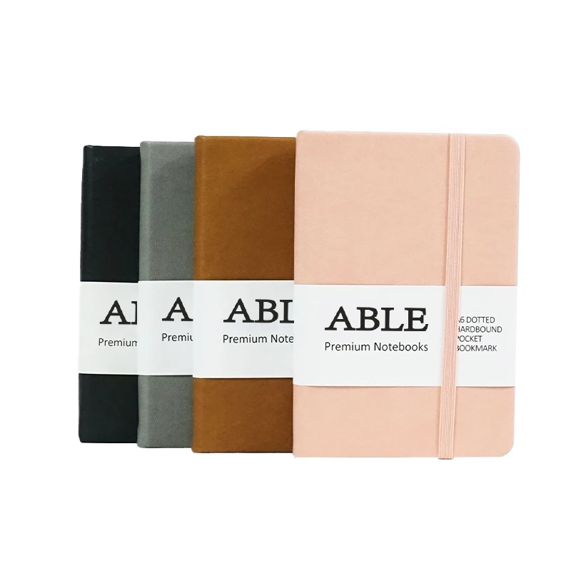 Small Rose Gold Vegan Left Handed Zippered Thick 200 Page Custom Pu Leather Notebook Journal With Pen Holder