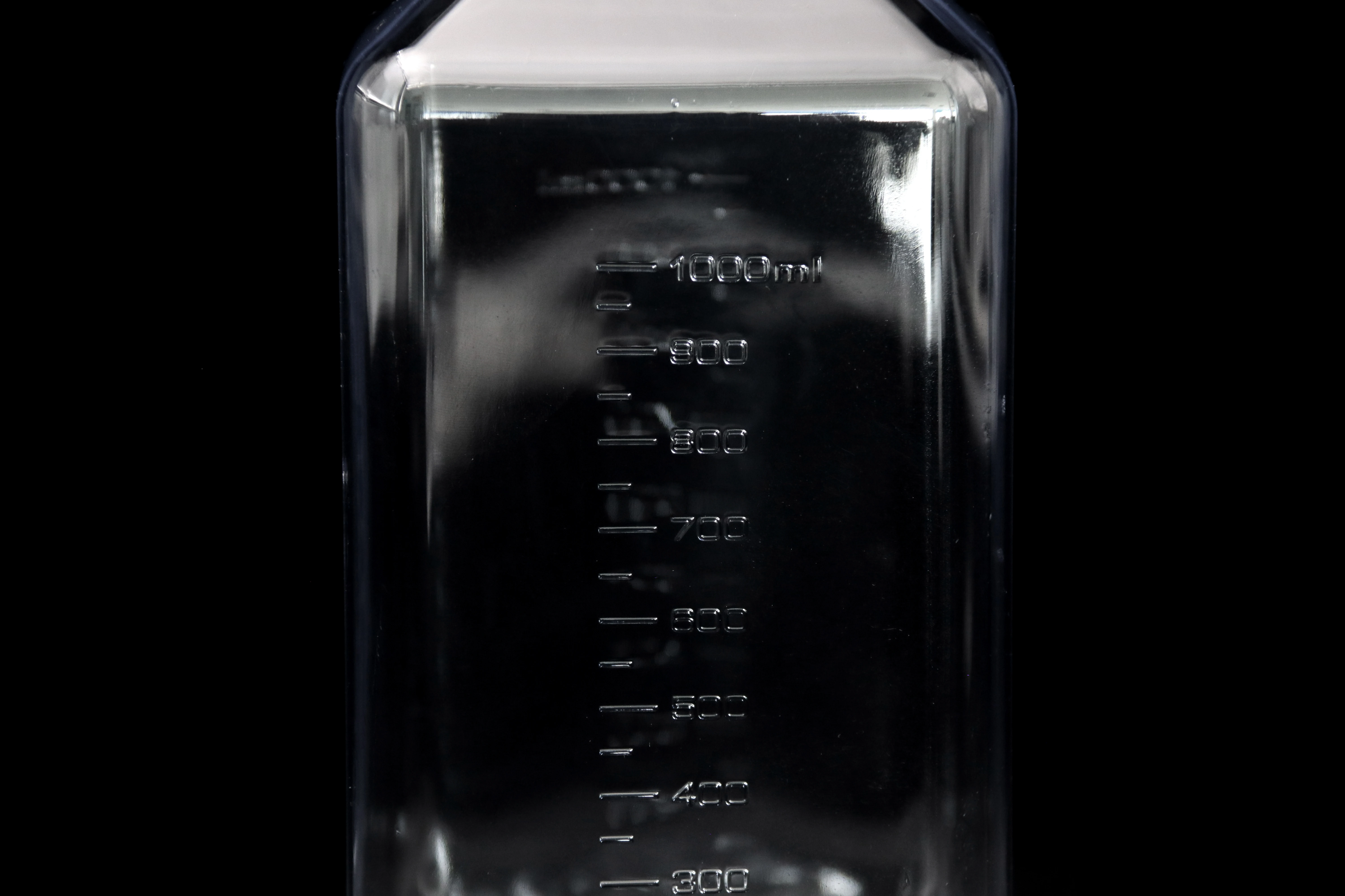 1000ml Lab Bottle Clear Square PET PETG Media Bottles Sterile Pharmaceutical Plastic Bottles used for Cell Culture