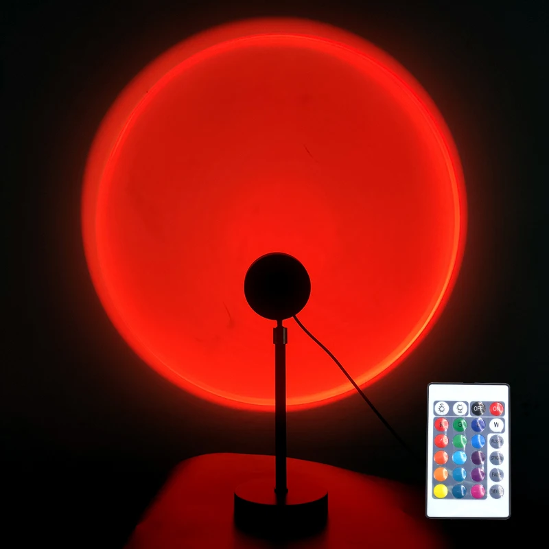 2024  SUNJET wholesales hot sell product Colorful Led Rainbow light Funky Floor Lamp Sunset Projector Lamp