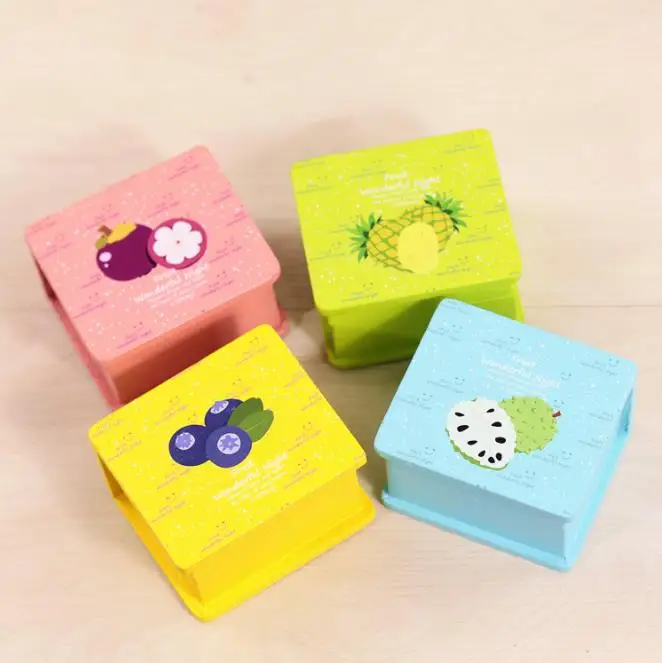 Wooden Crafts Fruit Spring Music Boxes Candy COlor Cartoon Decorative Music Boxes