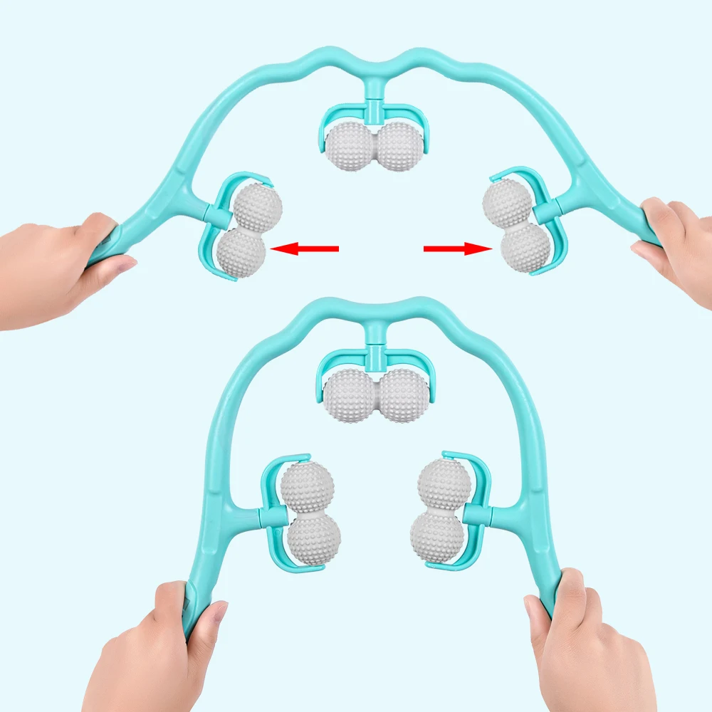 Galecon 6-Wheel Leg Clamp Slimming Ring Neck/Leg Massager Muscle Roller