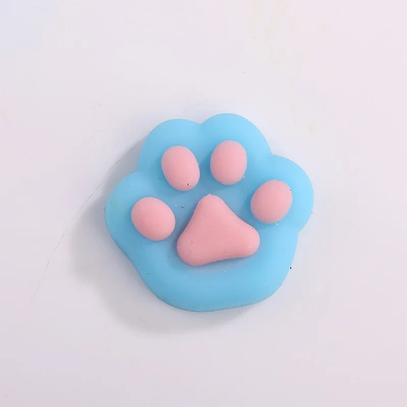 Cute Colorful Simulation Cat Paw Toys Sensory Fidget Squeeze Squishy Toys for kids girls boys educational