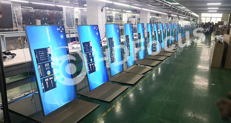 32 43 55 inch Hanging Lcd Dual Sided Touch Screens Ceiling Advertising Player Digital Signage and Displays