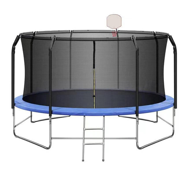 Home 10FT 12FT 14FT Trampoline for Kids with Safety Enclosure Net Outdoor Backyard Round Trampoline For Sale
