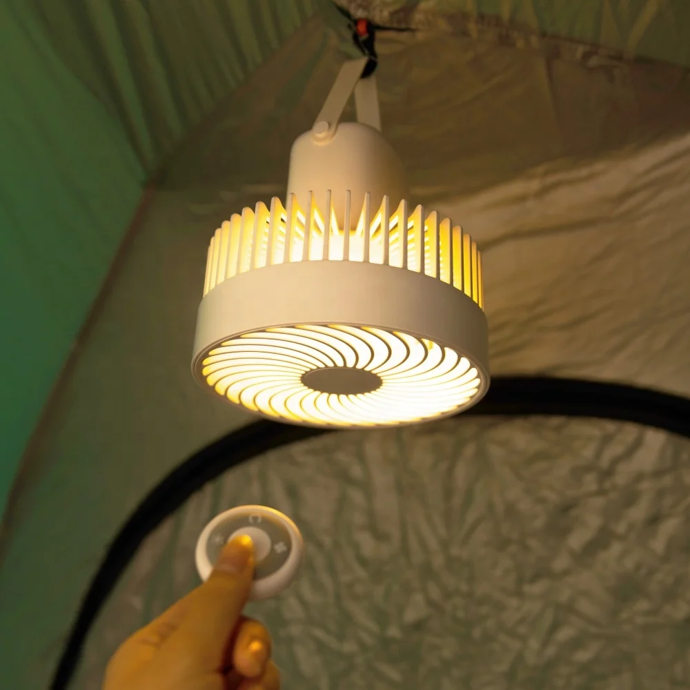 Rechargeable Desk Fan Lamp with Remote Control | 4000mAh Circulator Portable Fan 2024 for Portable & Wearable Fans