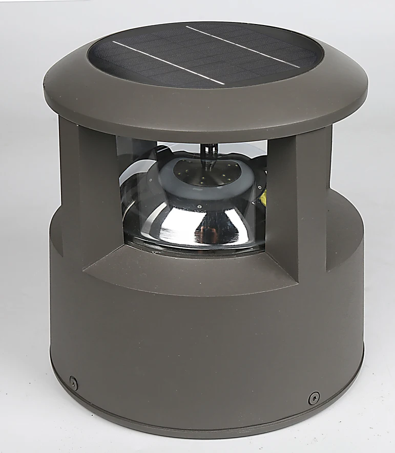 Aluminum landscape lamp deck floor lights solar garden led light two-color lamp