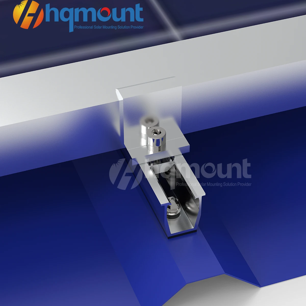 HQ MOUNT solar pv  panel mounting short rail structure mini rail for metal roof