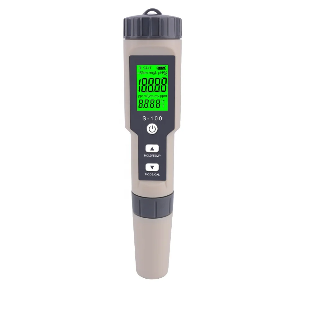 M2U S-100 4 in 1EC TDS temp and Salinity meter salinity measurement instrument with backlight