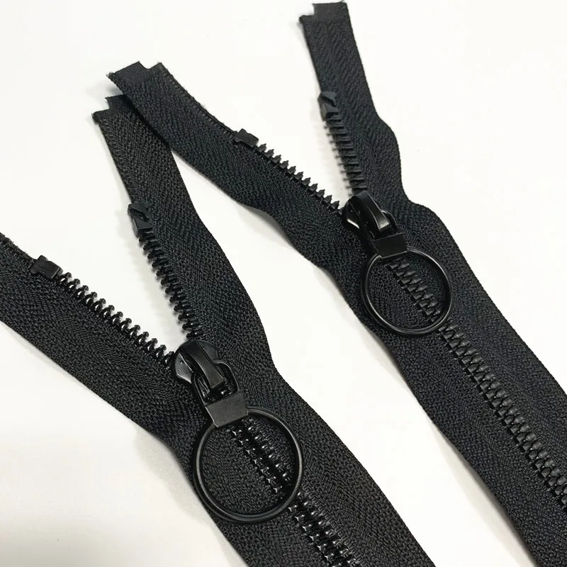 Circle zipper head Cremallera plastic vislon zipper 5 Corn Teeth open end resin zippers