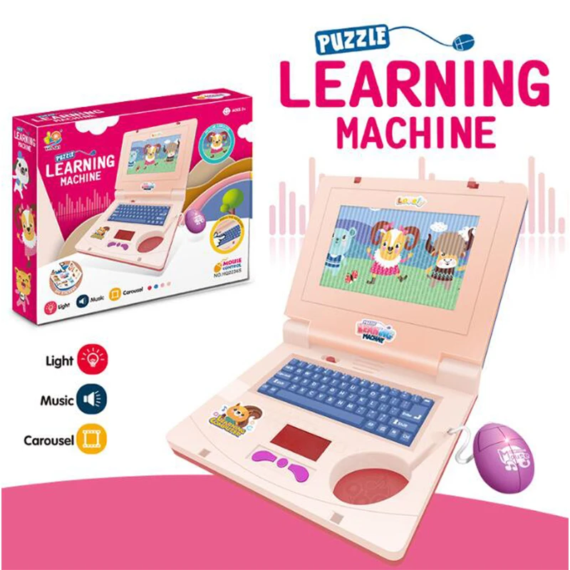 Baby Music Toy Kids Learning Machine Computer Educative Toys Cartoon Lights Laptop Early Education Child Gift