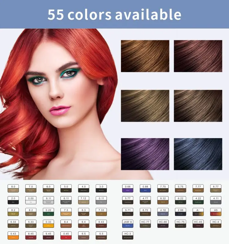Permanent Hair color Gel Hair dye hair dye color semi-permanent 100% Gray Coverage