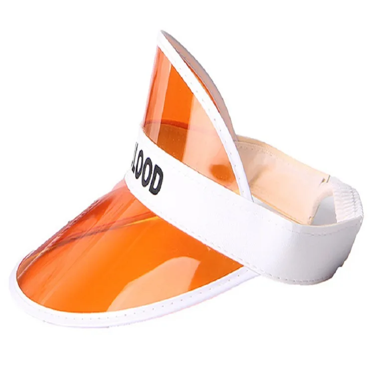 Wholesale Custom Logo Sunvisor Empty Plastic Pvc Cap Hat Beach Adjustable Sun Visor Hats