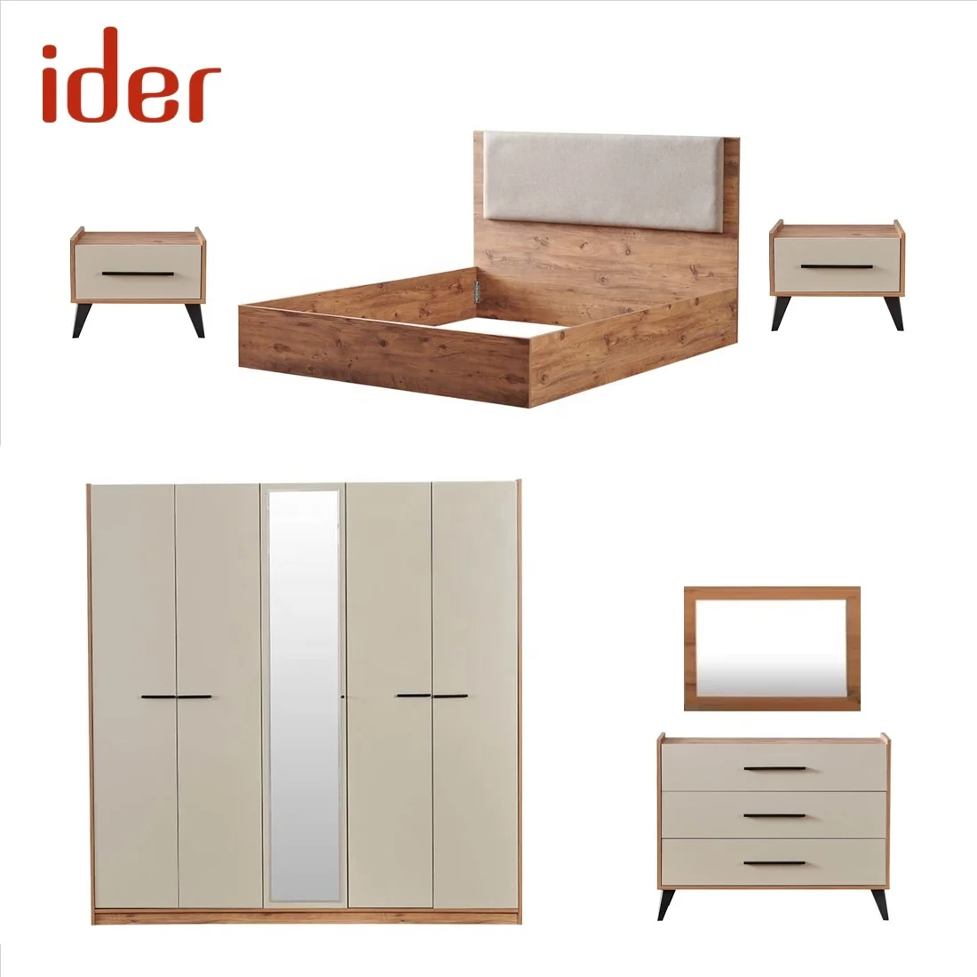 Complete Customized Wooden Hotel Furniture Design Bedroom Furniture Set Bedroom Sets and High Quality Modern Wood (ider MiSiS)