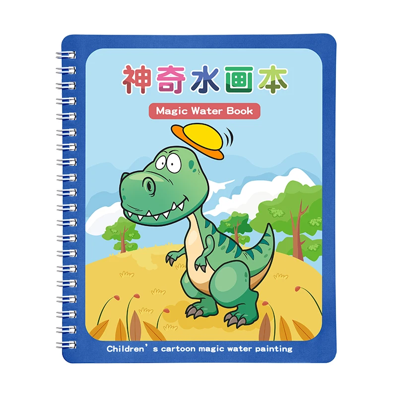 Magical Book Water Coloring Books Drawing Cartoons Books with Doodle Pen Painting Board Gift for Kids Early Education Toys