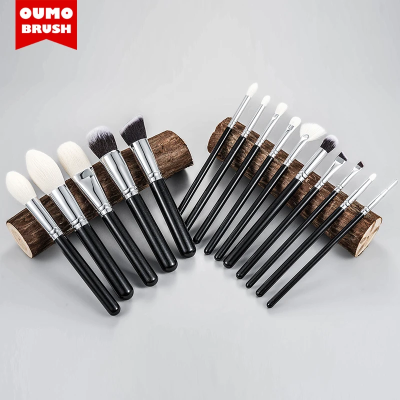 oumo  beauty  professional 15pcs vegan  makeup brush blender set private label makeup brush