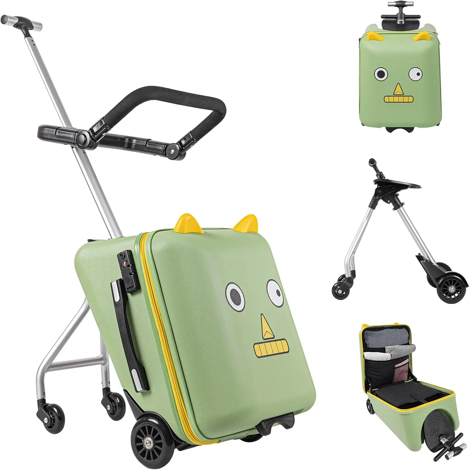 OEM Ride on Suitcase for Kid 20 inch Hardside Kids Luggage Ride on Large Suitcases with Child Seat Design Help Your Child Travel