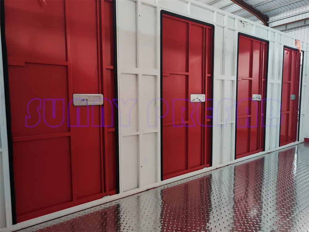steel material prefab assemble stackable foldable mobile container  portable storage self storage units