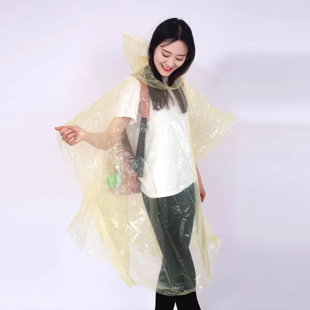 Outdoor travel adventure black poncho ball disposable rain gear fashion convenient colorful raincoat ball