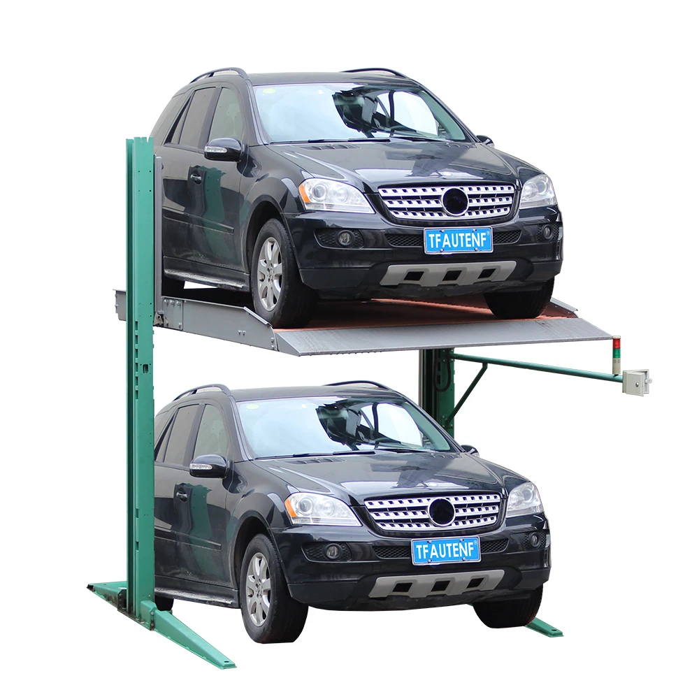Hydraulic 2 Post Double Level Car Garage Parking Lift/Two Post Car Parking Equipment System
