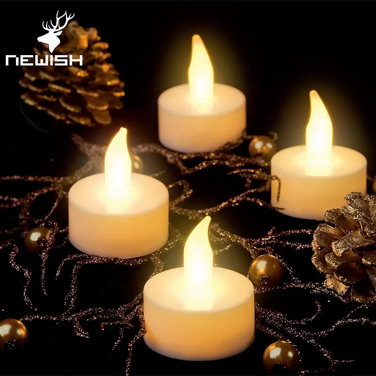 Kanlong Hot Selling Bulk Button Battery Operated Electric Plastic Flameless Xmas Christmas Tealight Candles Mini Led Tea Light