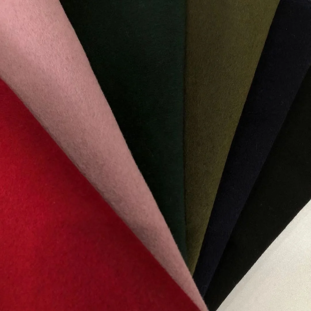 720g/m 480gsm 50% wool 40% polyester woolen cloth fabric plain coating Single sided wool fabric