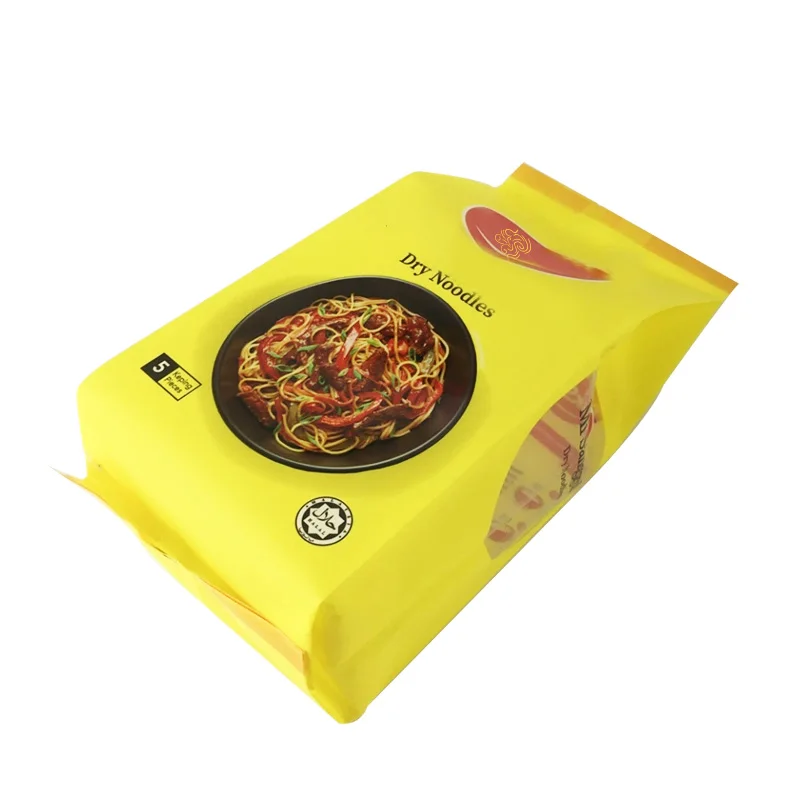 High Quality Customized Transparent Food Grade Biodegradable Noodle Food Packaging Spaghetti Pasta Packaging Spaghetti Bags