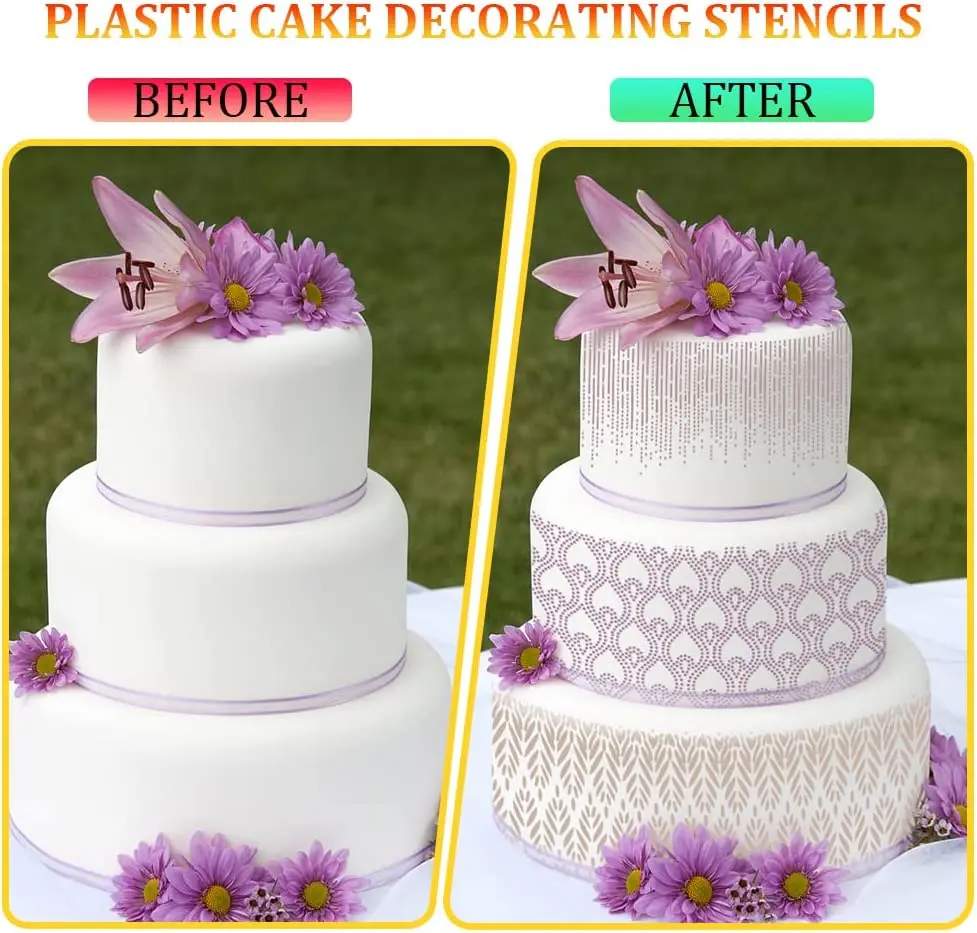 Clover Shaped Hollow Lace Cake Icing Embossing Stencil Floral Fondant Impression Mat For Cookie Coffee Decorating