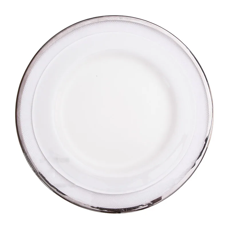 Хит продаж, обувь в сдержанном стиле в серебряной оправе, прозрачная стеклянная столовая посуда Дешевые 13 дюймов свадебные туфли с круглым носком, зарядное устройство плиты