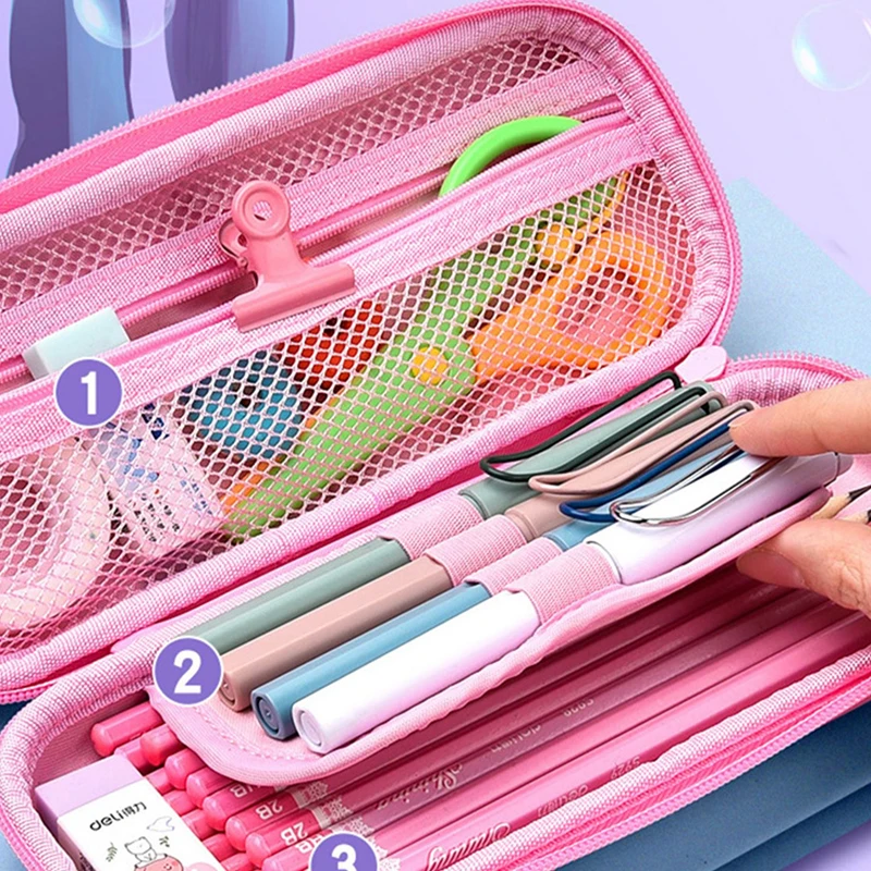 New design beautiful trousse scolaire cartoon fish pencil case 3d kawaii korean pencil case