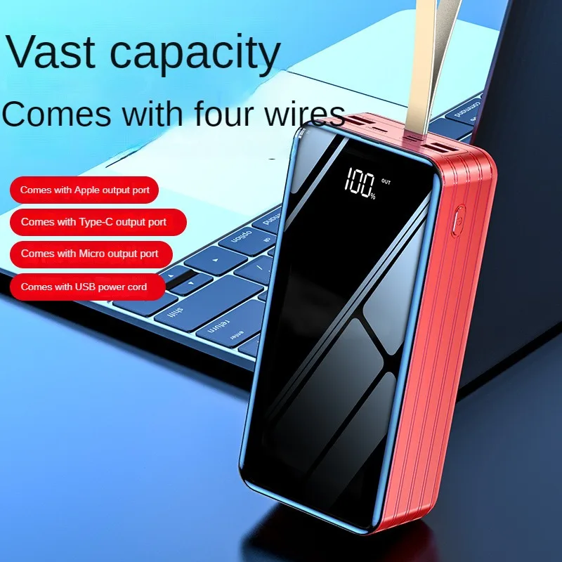 2023 Ali baba Trending Products Wholesale Customized logo 100000mAh 80000mAh PowerBanks with 4USB and LED light for phone