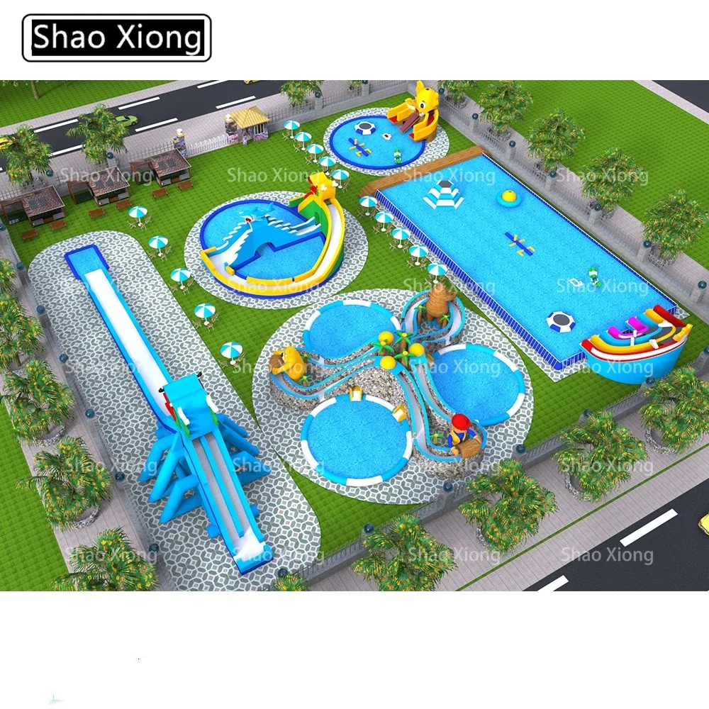 Commercial Outdoor Funny Summer Amusement Water Games Inflatable Water Pools Park Playground Equipment