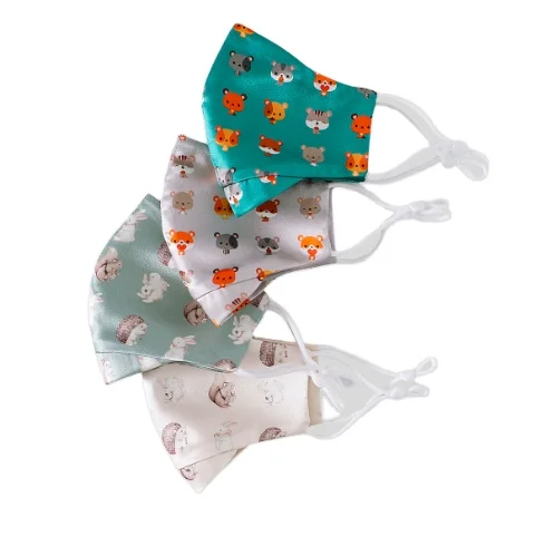 
 Модная дышащая шелковая маска для лица с животным принтом, 100% шелк тутового шелкопряда, детская маска для лица  