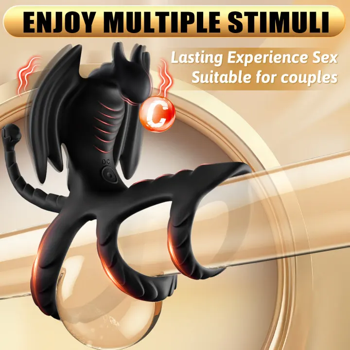 AAV Clitoral massage stimulation remote control dragon monstor cock rings for men