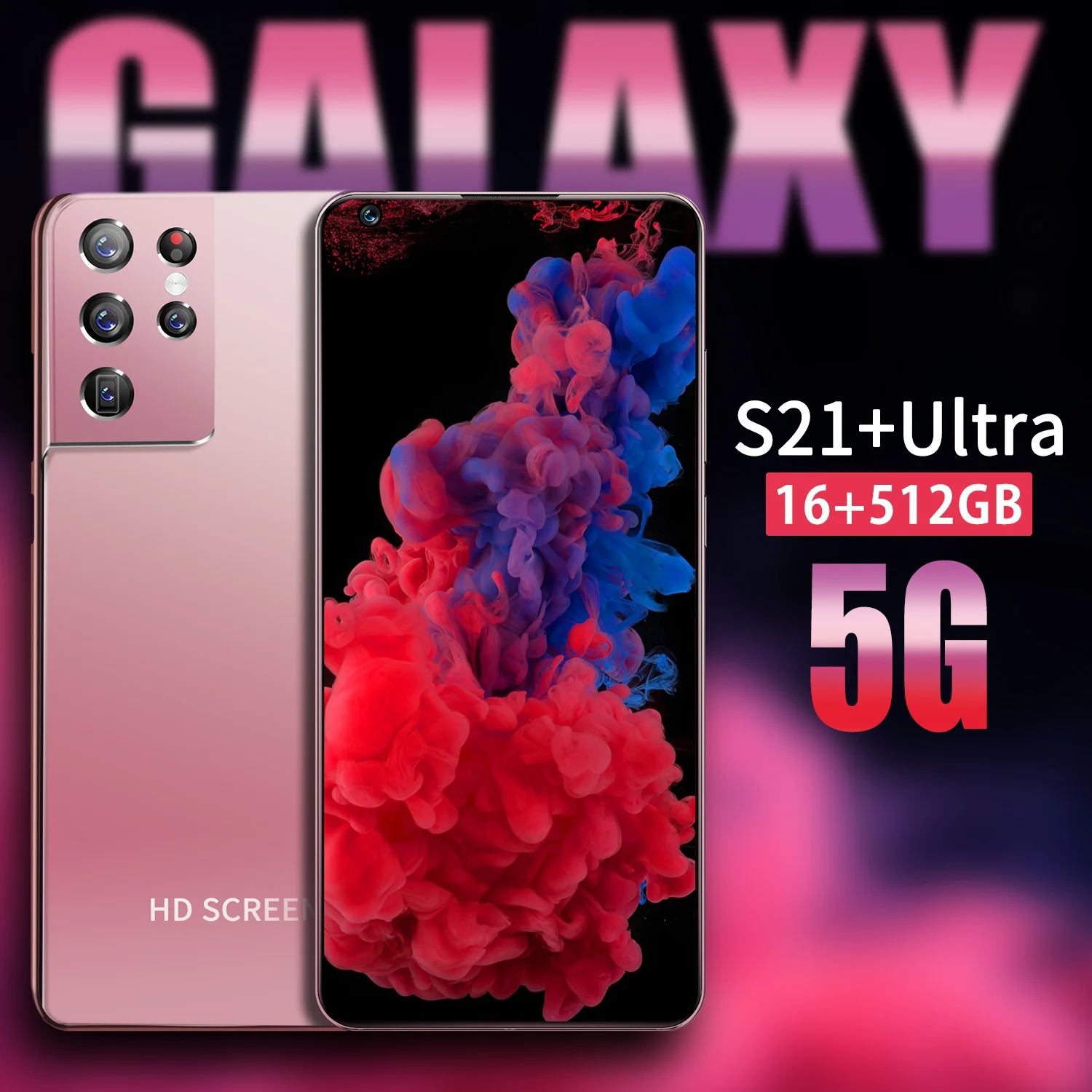  Новое поступление 2021 смартфоны Android 16 ГБ + 512 5G мобильные телефоны с большой емкостью 6800 мАч мобильный