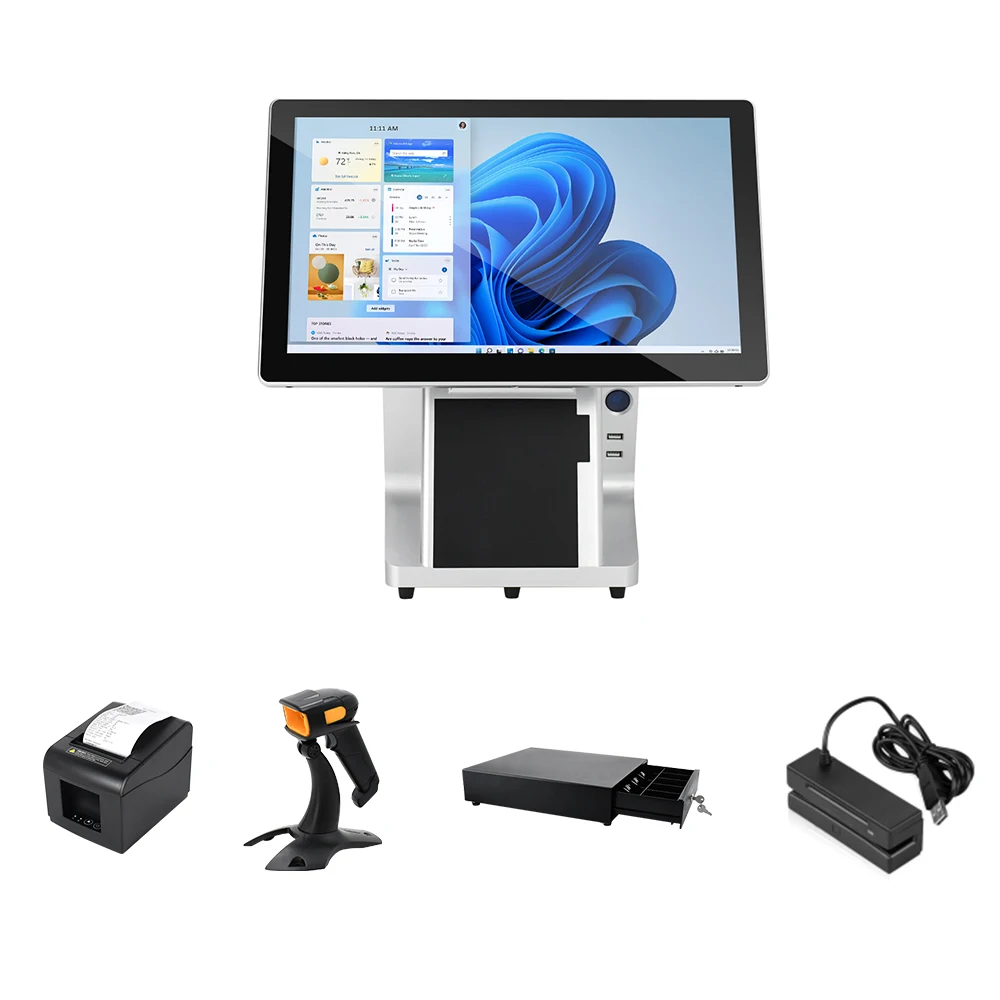 New Screen Pos Machine For Sale With Stand Cash Register All In One Pos System