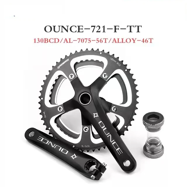 Prowheel 170/172.5mm Folding Bike Crank 2x9/10S Fold Bicycle Crank sprocket set 130 BCD 46/56T Chain Wheel