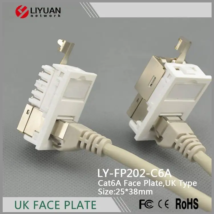 25*38MM UK STP network faceplate RJ45 faceplate