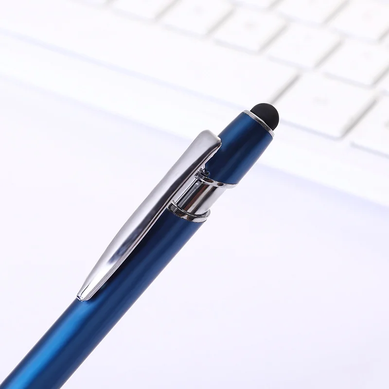 X710 Promotional 2 In 1 Customized Ballpoint Pen Multi-colored Luxury Metal Stylus Ball Pen With Logo Printed For Office