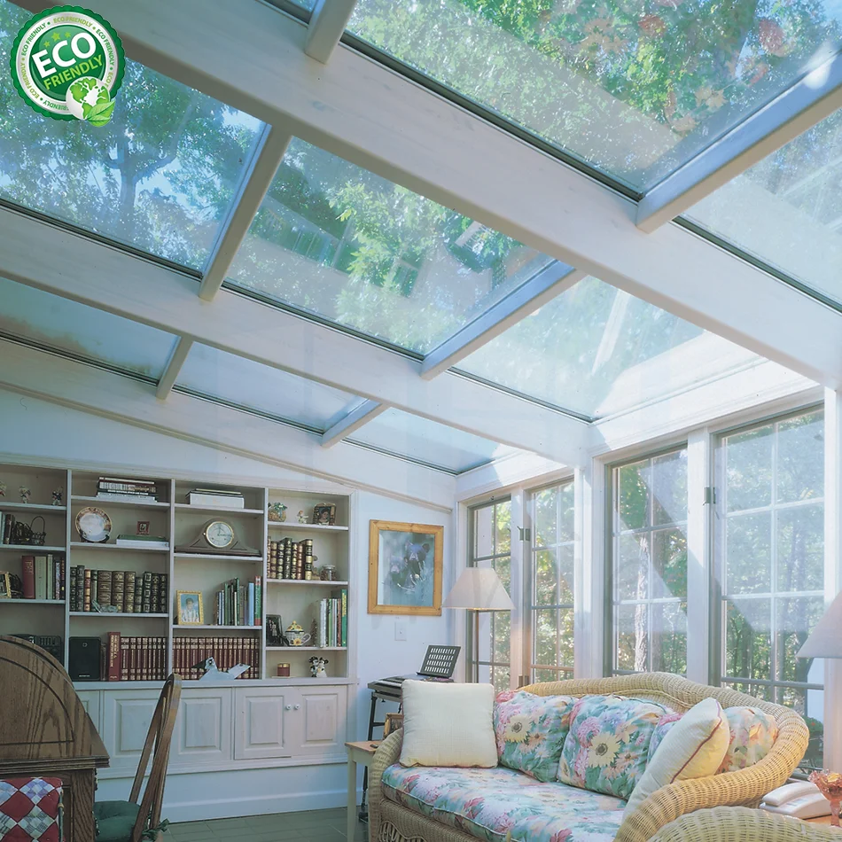 Contemporary Winter Garden Free Standing Flat Glass Sunroom With Windows Door