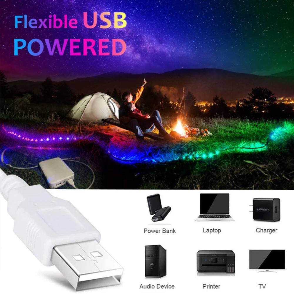 Led Lights Strips Usb Infrared Control Rgb Smd2835 Dc5v 1m 2m 3m 4m 5m Flexible Lamp Tape Diode Tv Background Lighting Luces Led