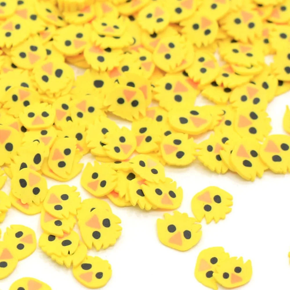 
High Quality Lovely Baby Chicks Animal Slice 3D Polymer Clay Micro Nail Art Design DIY Decorative Nail Patch Accessories 
